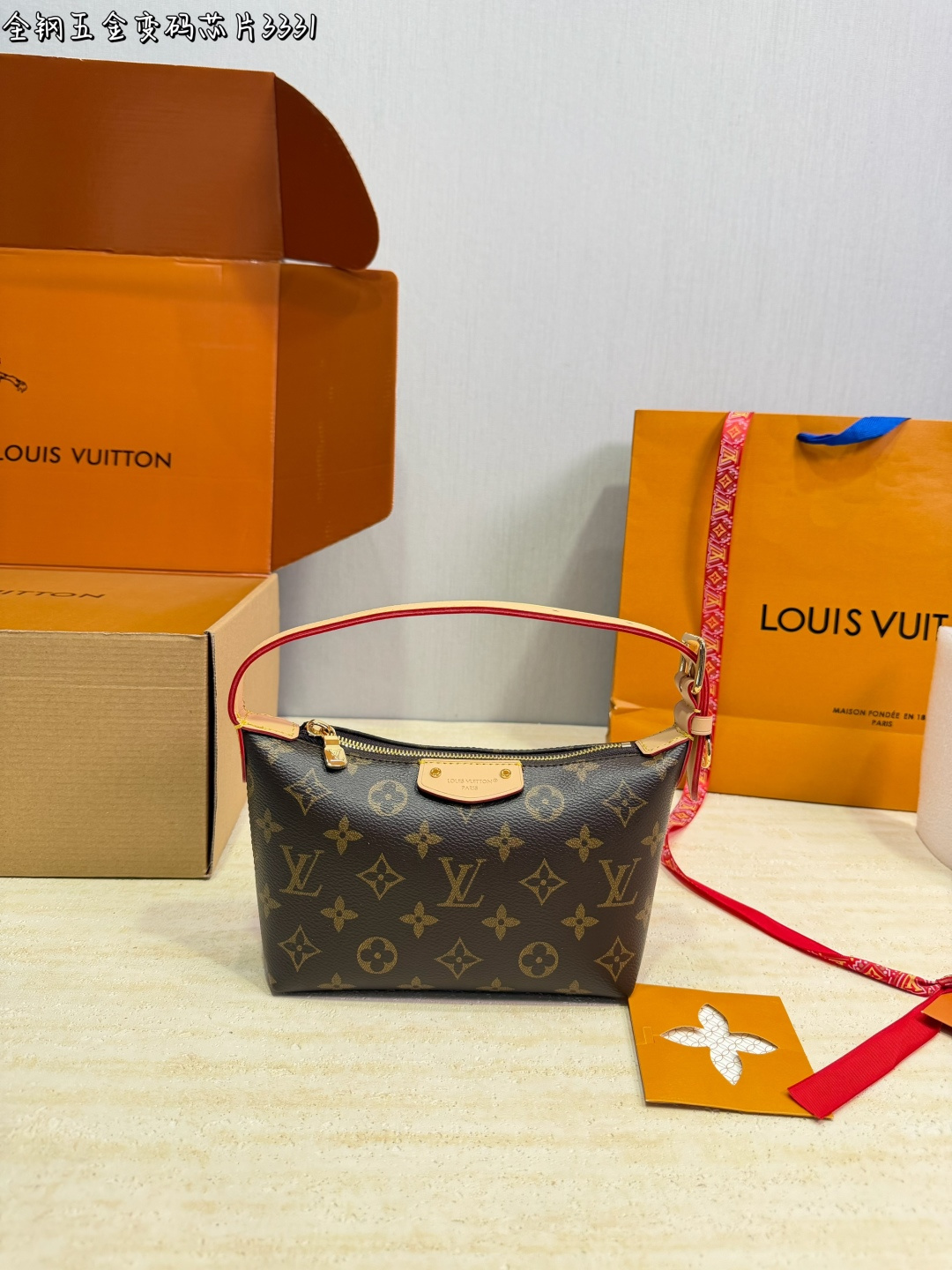 LV Monogram Handbag Monogram Canvas Cowhide Leather 437
